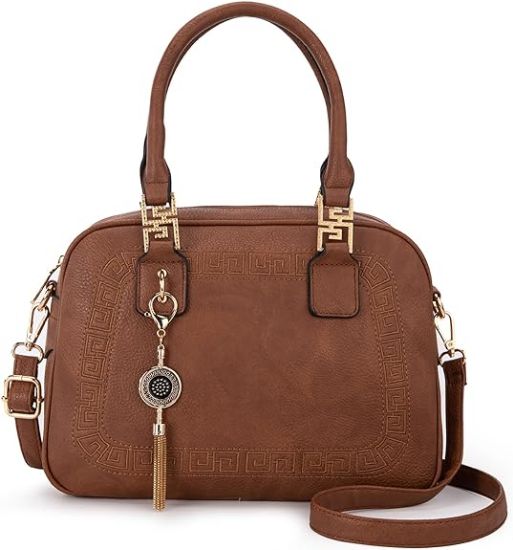 Picture of Montana West Small Top Handle Purse for Women Crossbody Satchel Handbag Barrel Bag